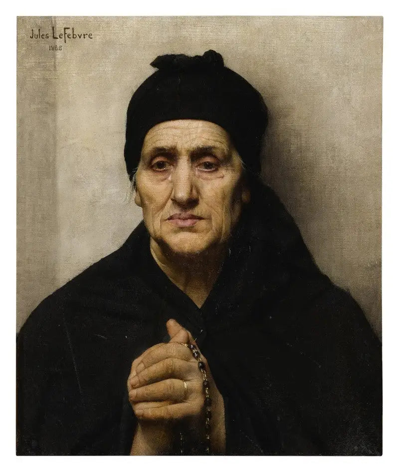 Une femme grecque âgée - Jules Lefebvre - Alpha Reproduction