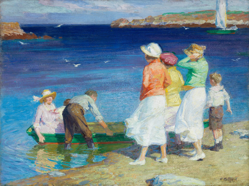 Bir yelkenli partisi (Yelkenliyle seyahat etmek) - Edward Henry Potthast