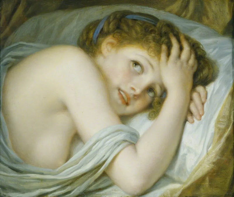 Yatmakta olan bir kız - Jean-Baptiste Greuze