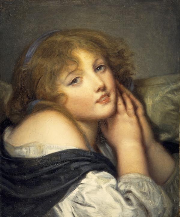 Bir Kızın Ellerini Birleştirdiği - Jean-Baptiste Greuze