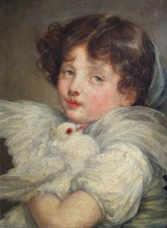 Bir Kız Güvercinle - Jean-Baptiste Greuze