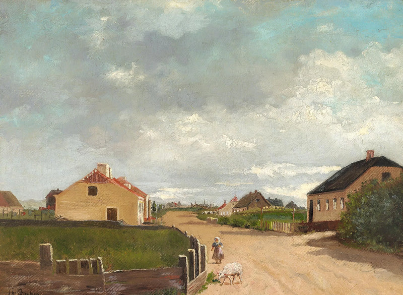 Skagen'de bir sokakta bir kız - Anna Ancher