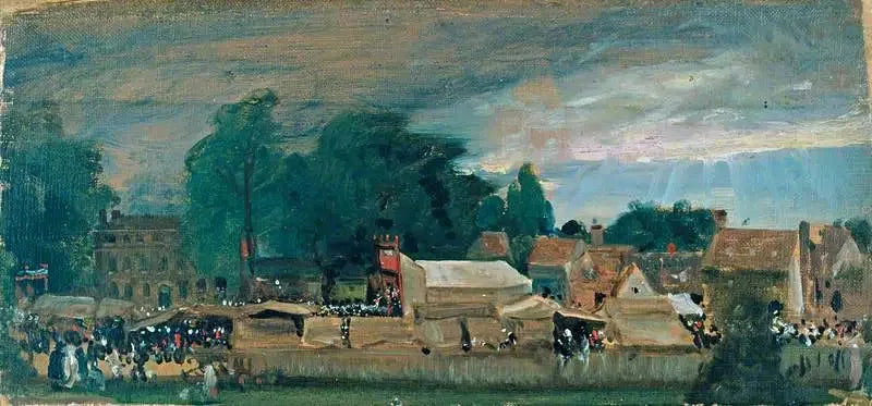 Bir köy fuarı (muhtemelen East Bergholt'ta) - John Constable