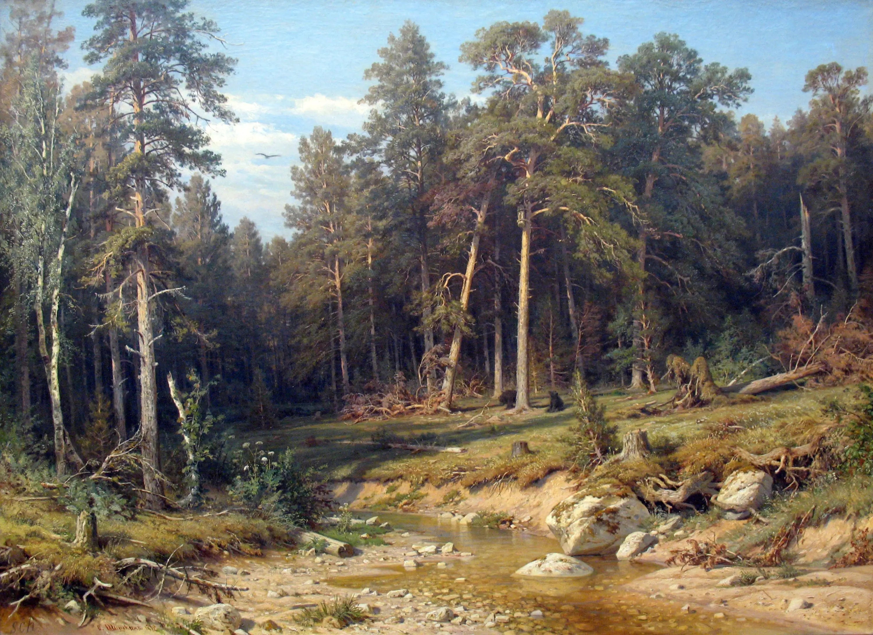Une forêt de pins. Forêt de mâts dans la province de Viatka. - Ivan Chichkine - Alpha Reproduction