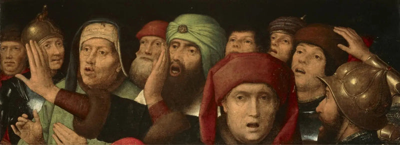 Alaycı bir kalabalık: İsa'ya yönelik bir alay parçası - Hans Memling