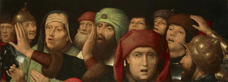 Alaycı bir kalabalık: İsa'ya yönelik bir alay parçası - Hans Memling