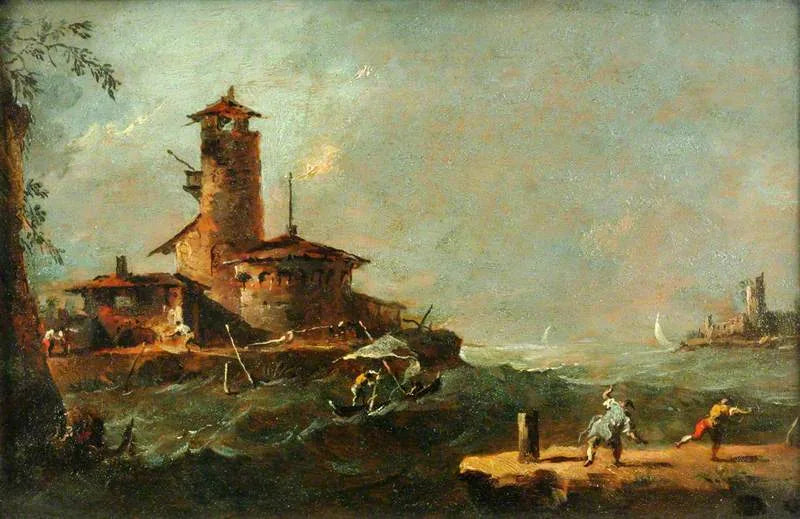 Lagün İçinde Bir Ada - Francesco Guardi