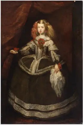 17. yüzyıl kıyafetleri içinde İspanyol prensesi - Diego Velázquez