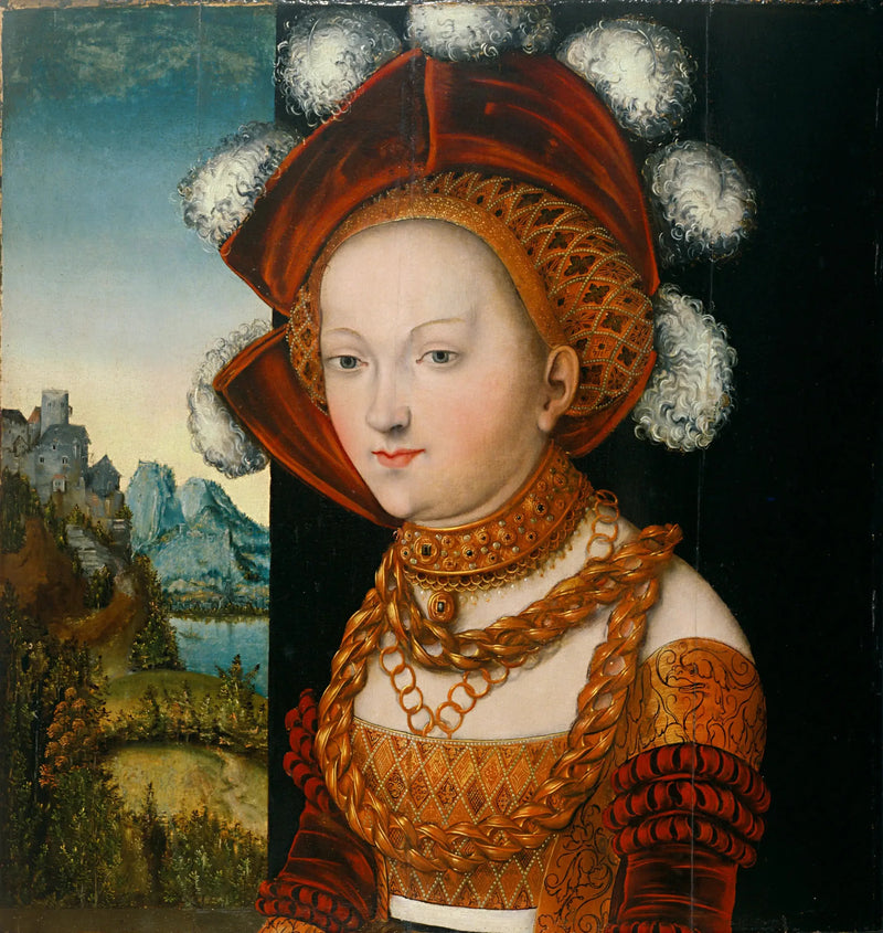 Şık Giyimli Genç Kadın / Bir Genç Kadın Portresi - Lucas Cranach the Elder