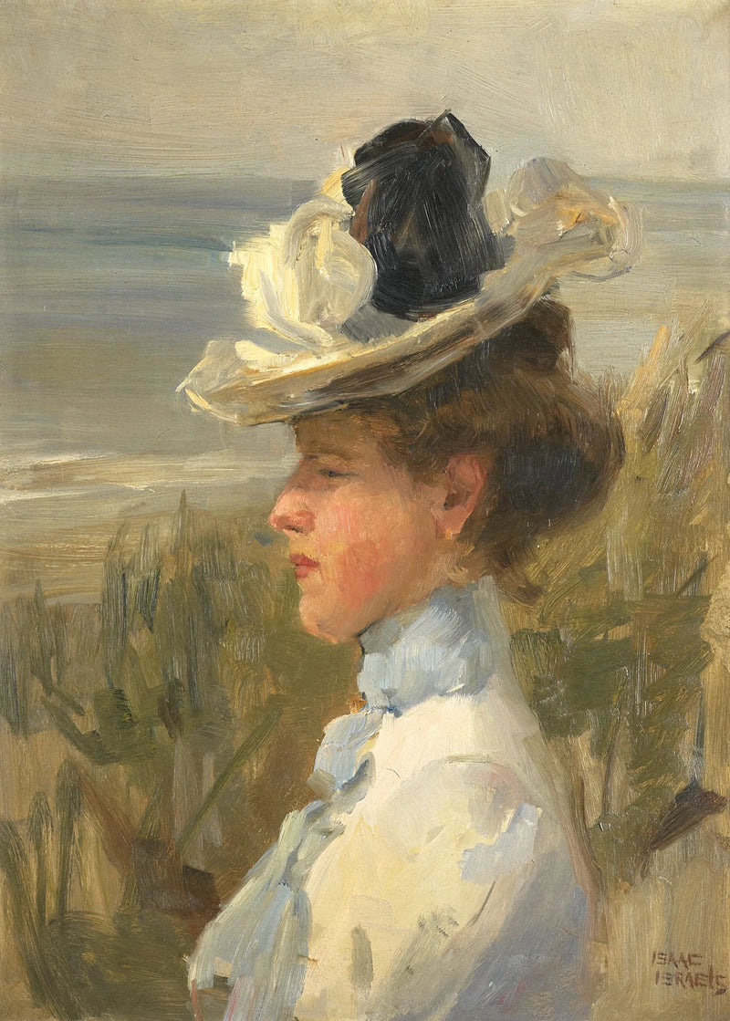 Genç bir kadın denize bakarken - Isaac Israëls