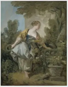 Bir genç kız parkta - François Boucher