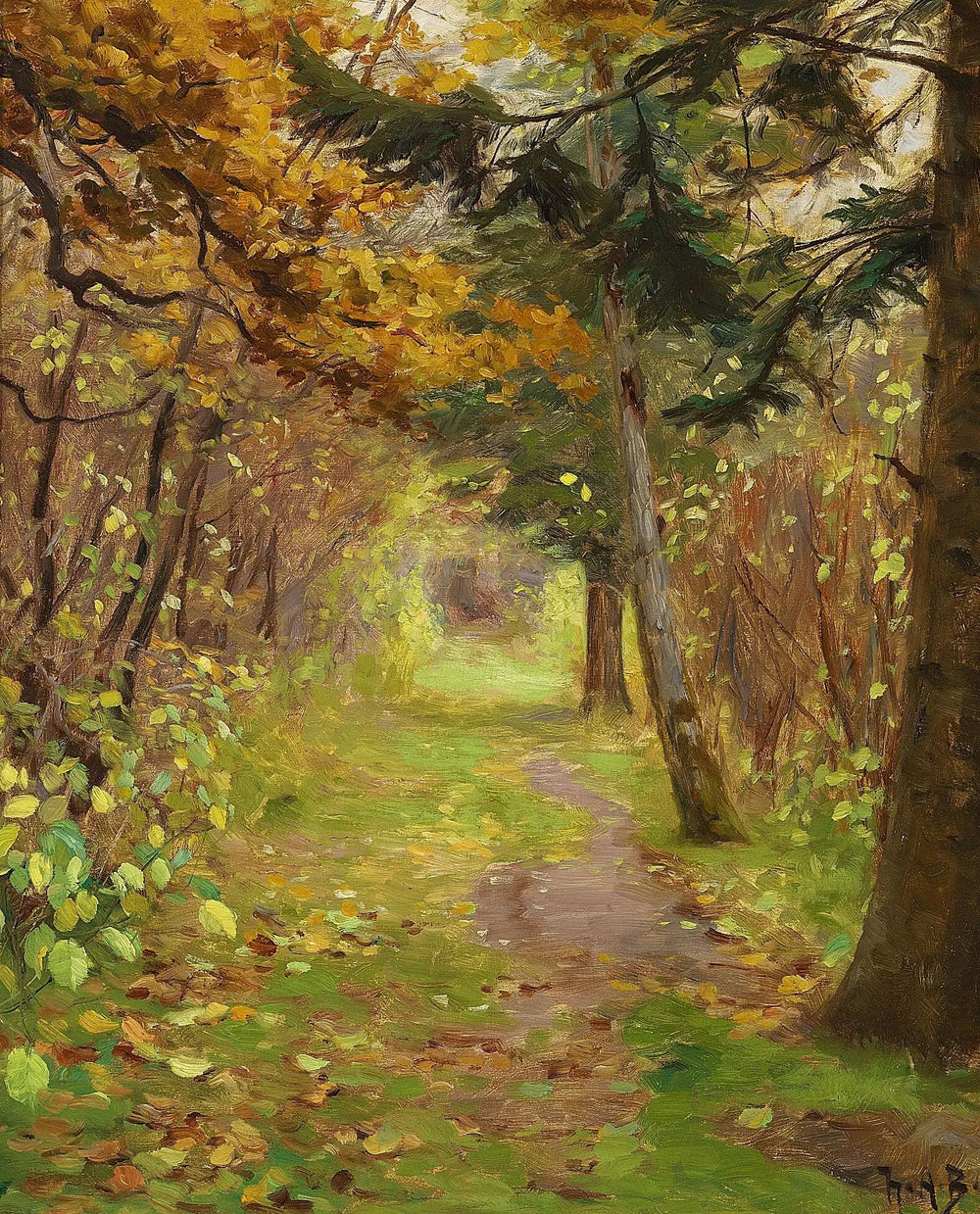 Une journée d’automne dans les bois. - H. A. Brendekilde - Alpha Reproduction