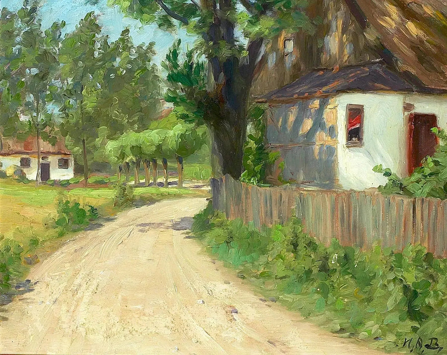 Fiyonya köyünde bir yaz günü. - H. A. Brendekilde