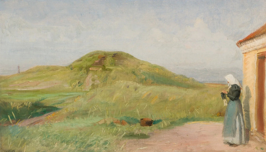 Fyrbakken, Skagen yakınlarında bir ev. - Michael Peter Ancher