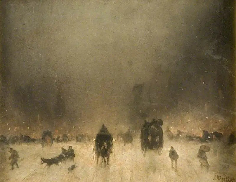 Londra'da Sisli Bir Gece - James Abbott McNeill Whistler