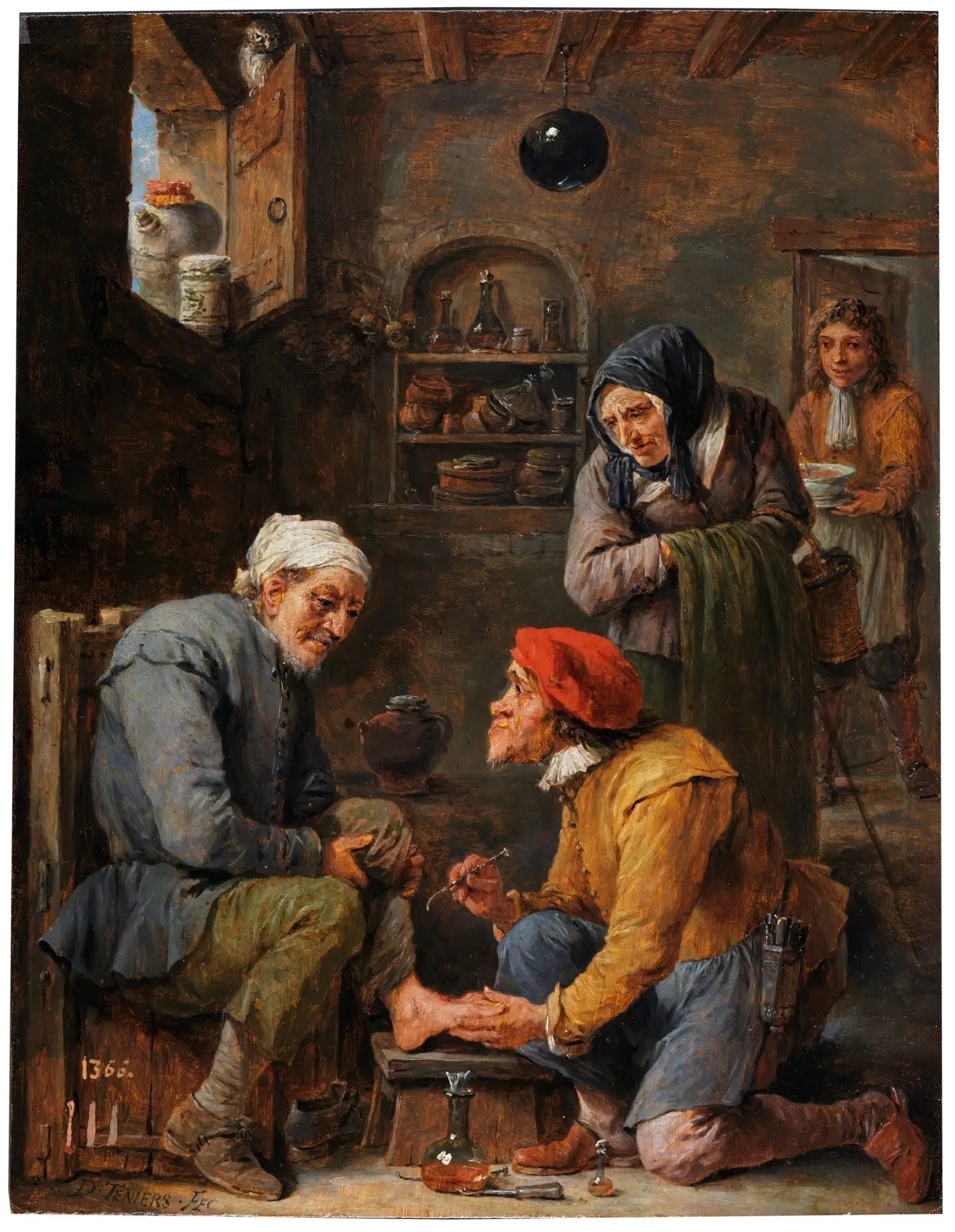 Une opération chirurgicale - David Teniers le Jeune image 1 reproduction artisanale de tableau
