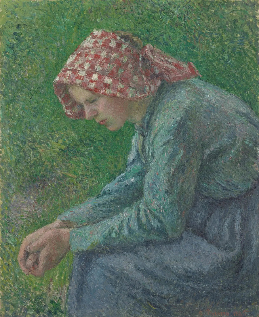 Oturan bir köylü - Camille Pissarro
