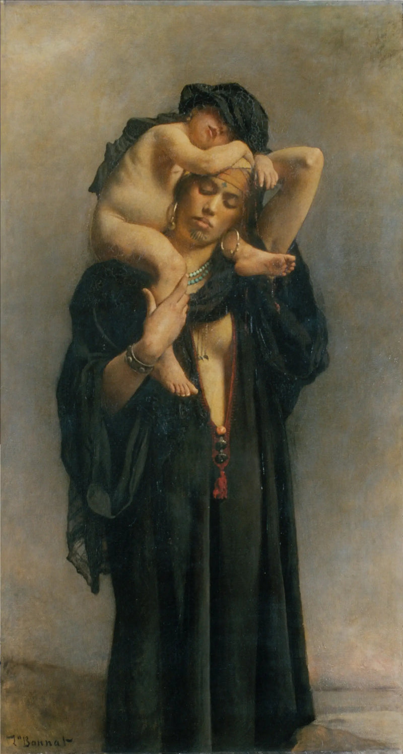 Bir Mısırlı köylü kadın ve çocuğu - Léon Bonnat