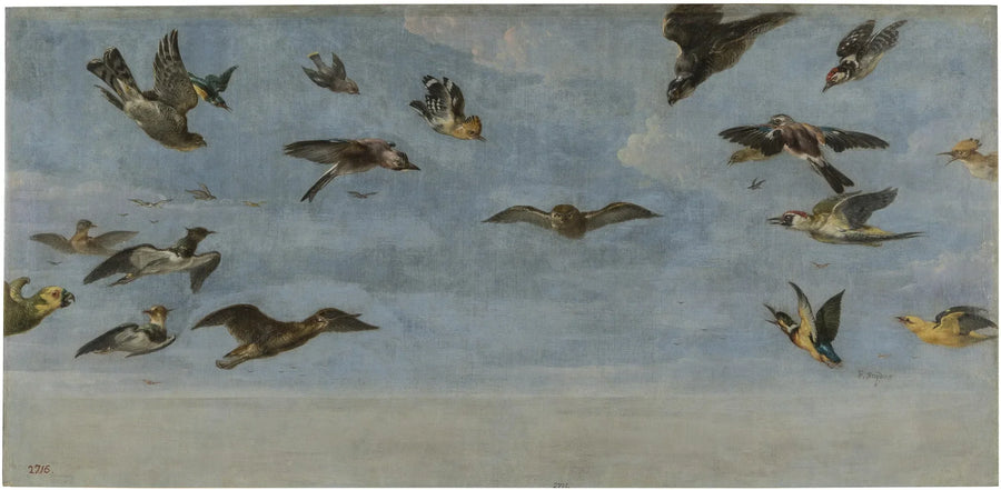 Une petite chouette et une volée d'oiseaux - Frans Snyders