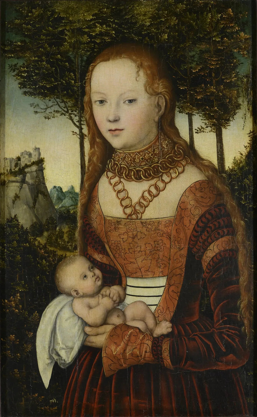 Aziz Chrysostom tarafından tecavüze uğramış bir prenses - Lucas Cranach the Elder
