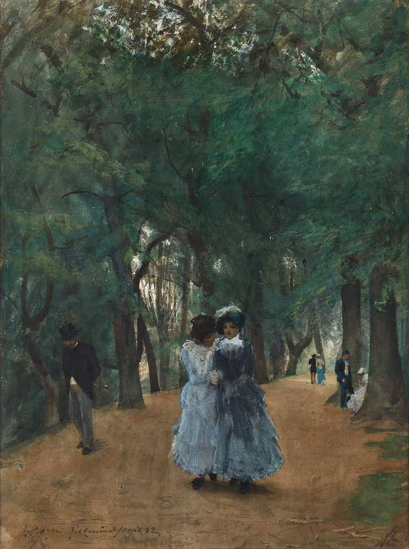 Bir Parkta Yürüyüş - Anders Zorn