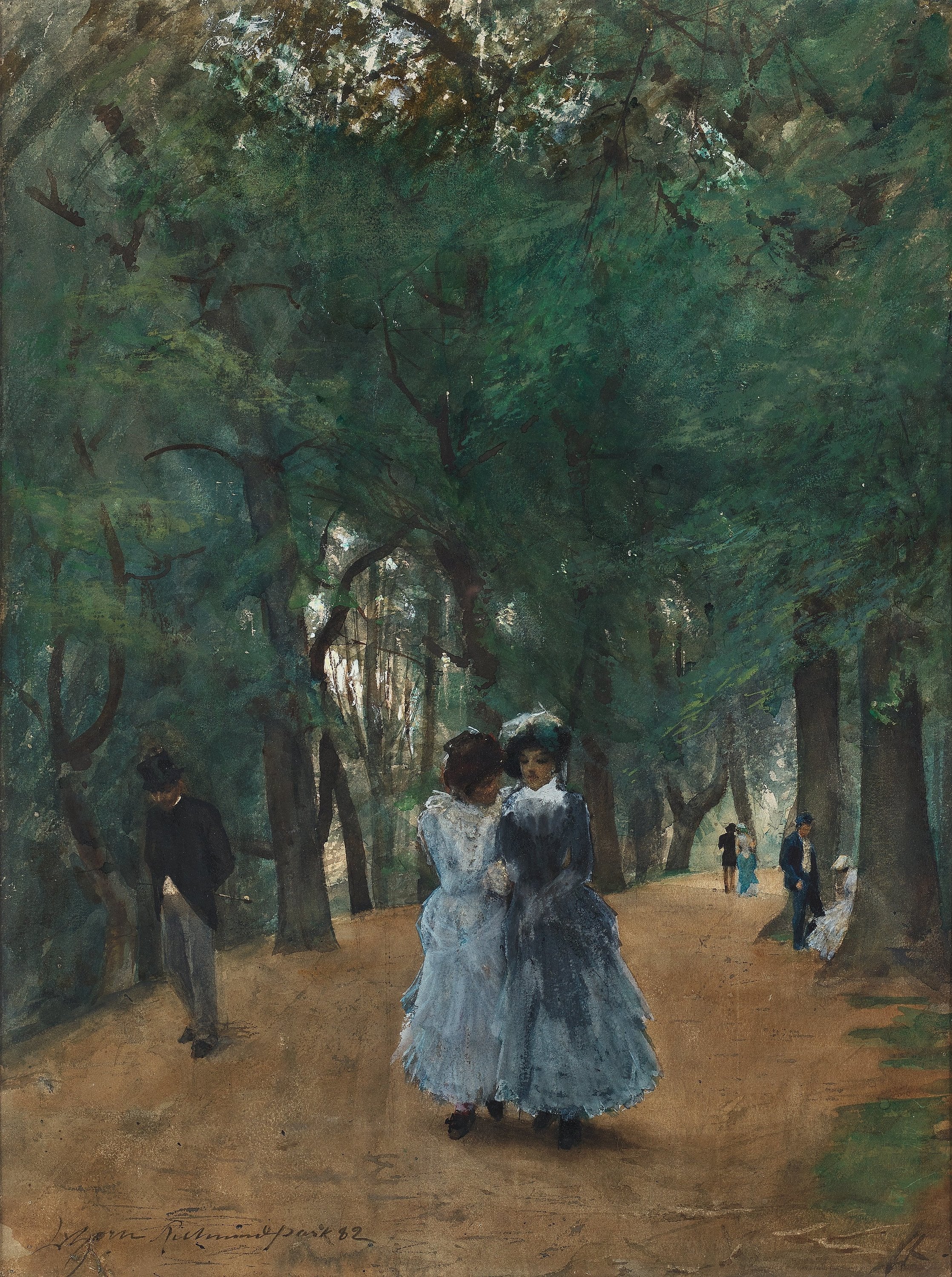Une promenade dans le parc - Anders Zorn