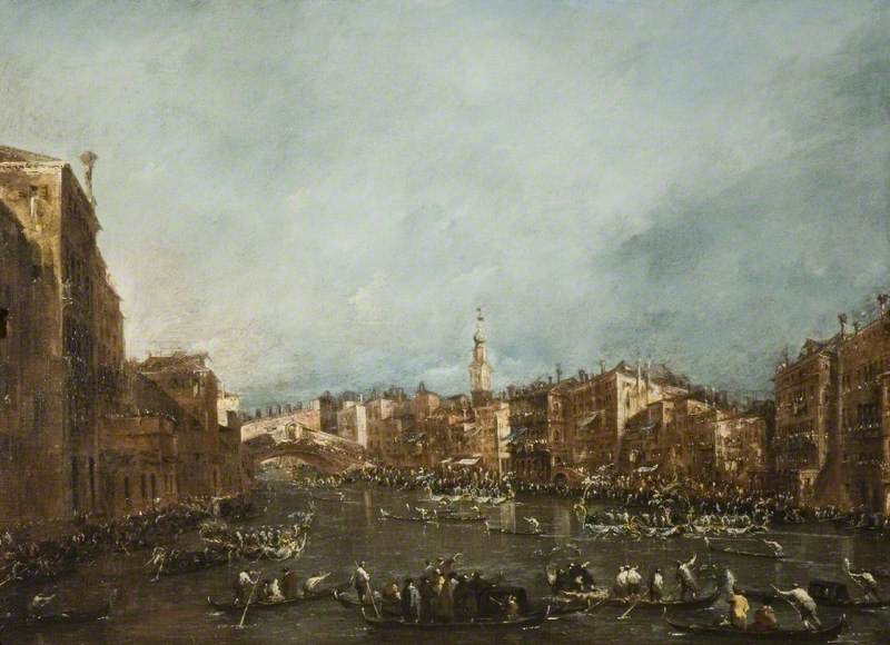Büyük Kanal'da bir yelken yarışı, Venedik - Francesco Guardi