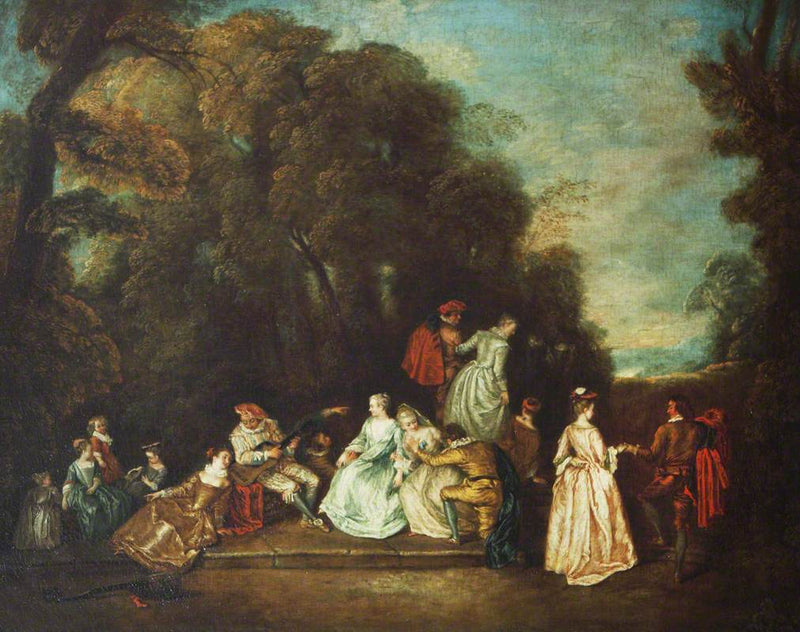 Bir Parkta Buluşma - Antoine Watteau