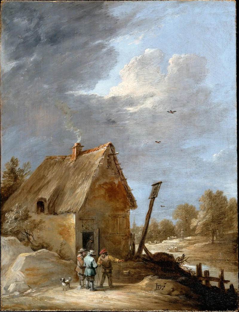 Bir kulübe yakın bir yol - David Teniers le Jeune