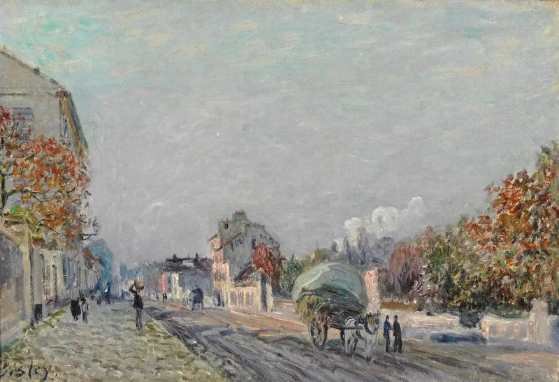 Marly'de Bir Sokak - Alfred Sisley