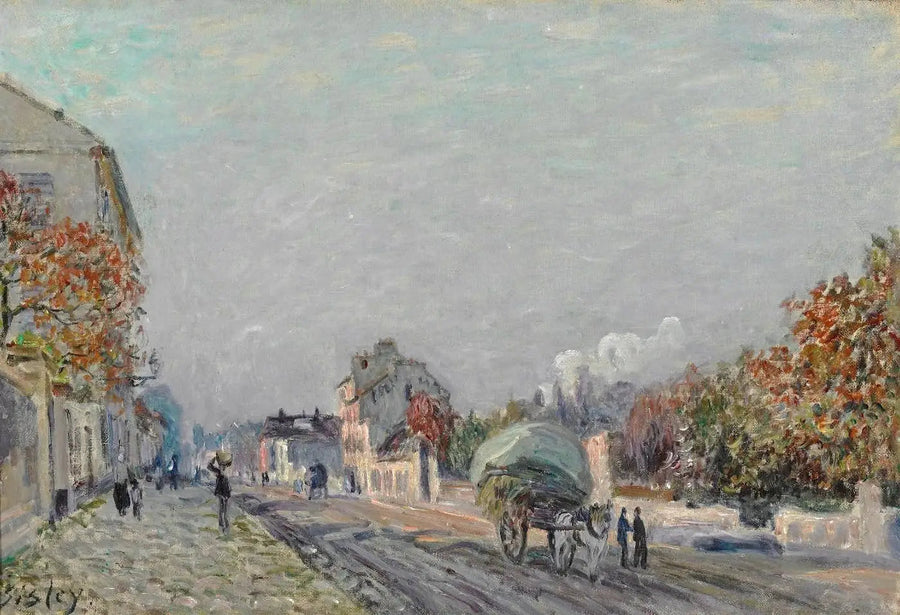 Marly'de Bir Sokak - Alfred Sisley