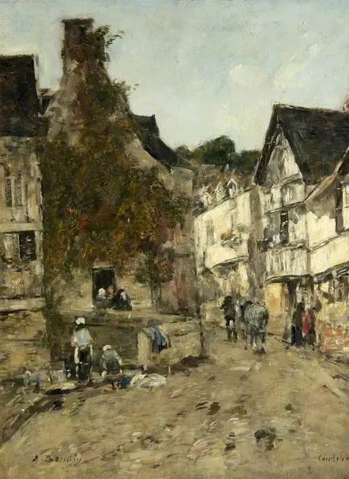 Caudebec-en-Caux Sokağı - Eugène Boudin