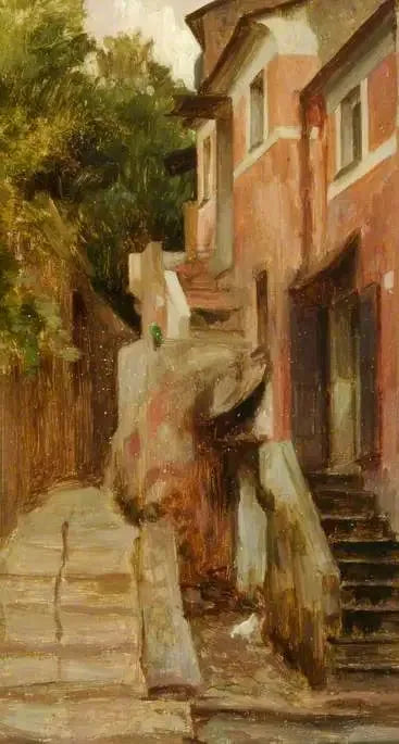 Lerici, İtalya'da bir sokak - Frederic Leighton