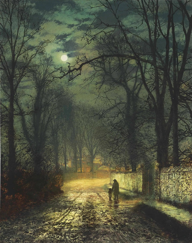 Ay Işığında Bir Sokağın Manzarası - John Atkinson Grimshaw