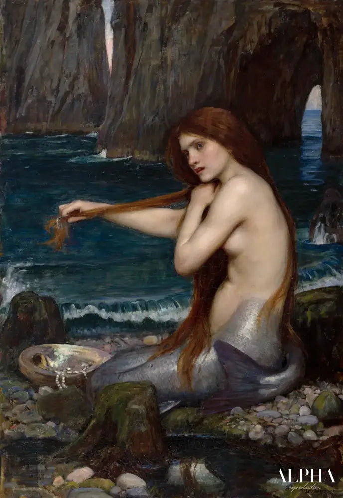 Une sirène - John William Waterhouse Reproductions de tableaux à la peinture à l’huile