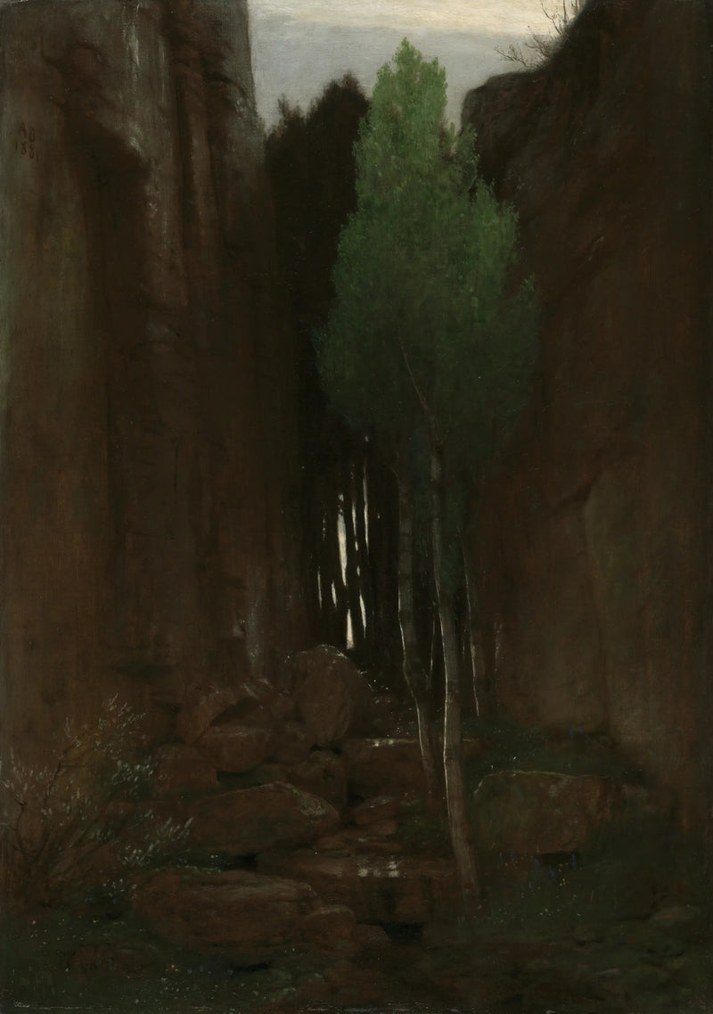 Dar bir boğazda bir kaynak - Arnold Böcklin