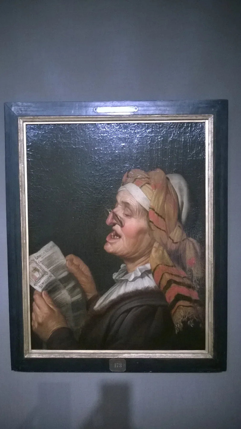 Eski bir kadın şarkı söylüyor - Gerrit van Honthorst