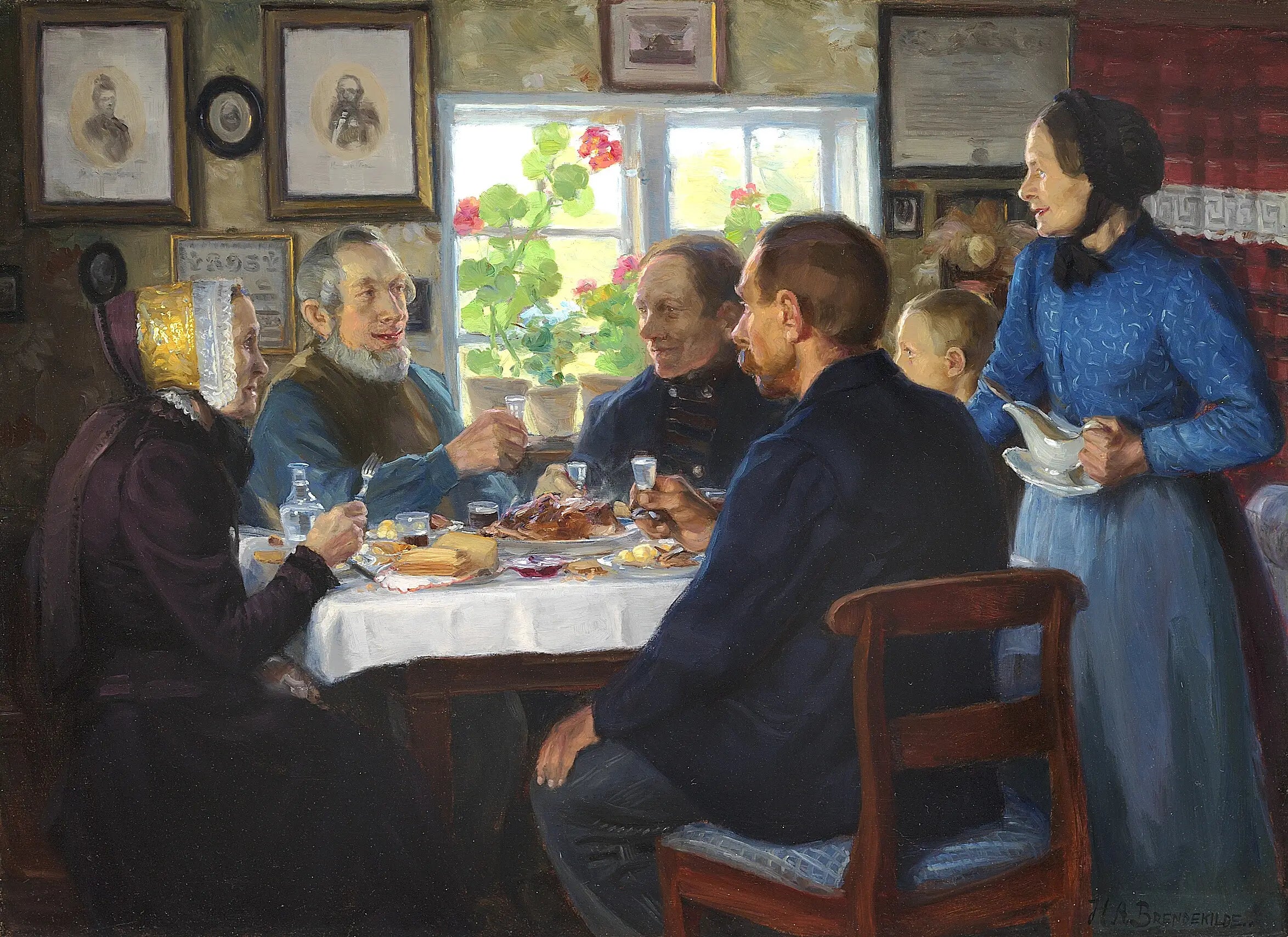 Une visite chez le tisserand Hans Nielsen à Abbednæs. - H. A. Brendekilde - Alpha Reproduction