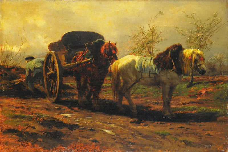 İki atlı bir araba - Rosa Bonheur