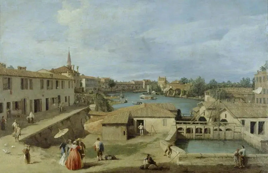 Dolo'dan Brenta Kanalı'na Bir Manzara - Canaletto