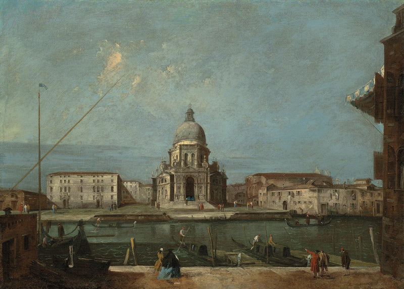 Venice Büyük Kanalı manzarası, Santa Maria della Salute Kilisesi ile - Francesco Guardi