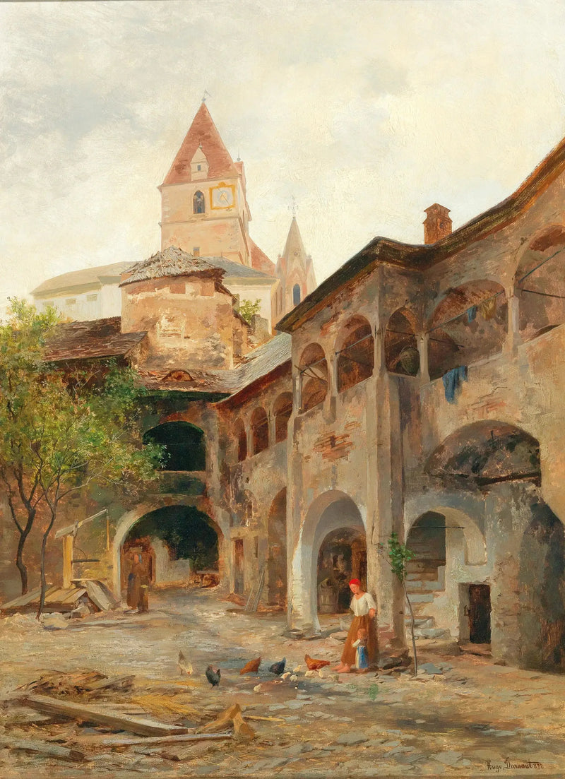 Weissenkirchen'deki Theissenhoferhof manzarası - Hugo Darnaut