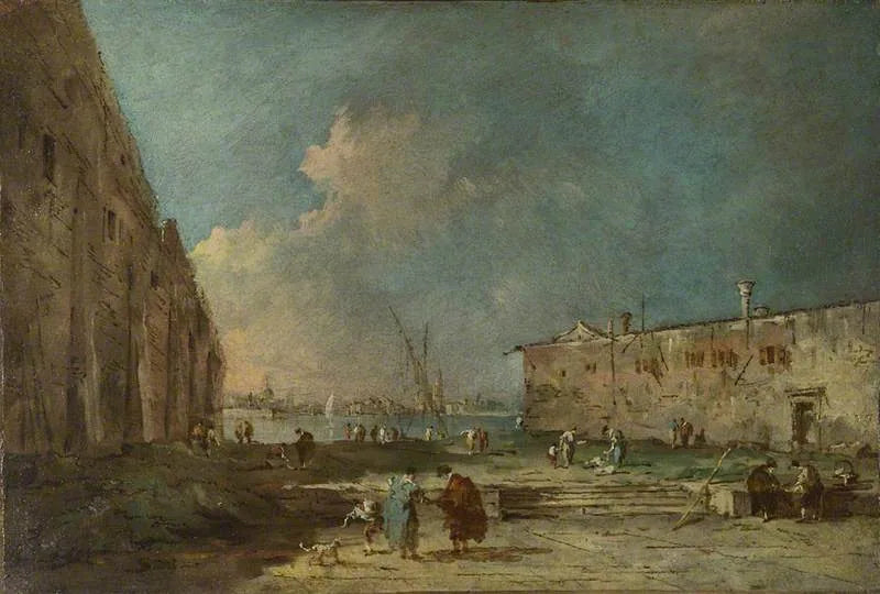 Venice yakınlarında bir manzara (?) - Francesco Guardi
