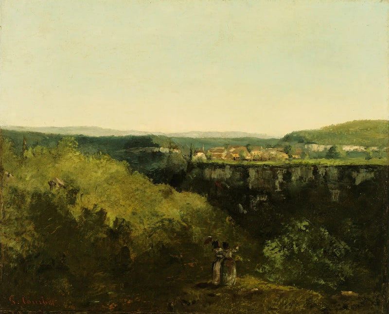Bir Nehri Manzarası - Gustave Courbet