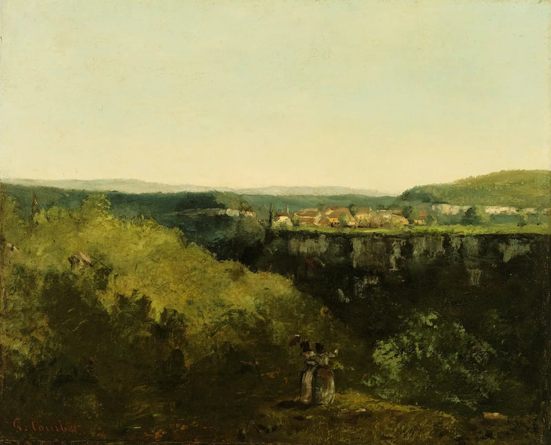 Bir Nehri Manzarası - Gustave Courbet