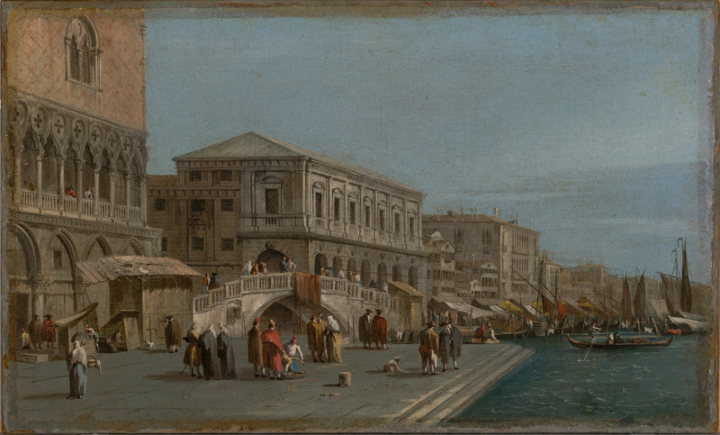 Venedik'te Molo ve Riva degli Schiavone'ya Bir Bakış - Francesco Guardi
