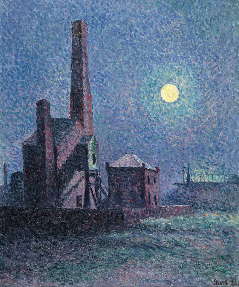Ay Işığında Fabrika - Maximilien Luce