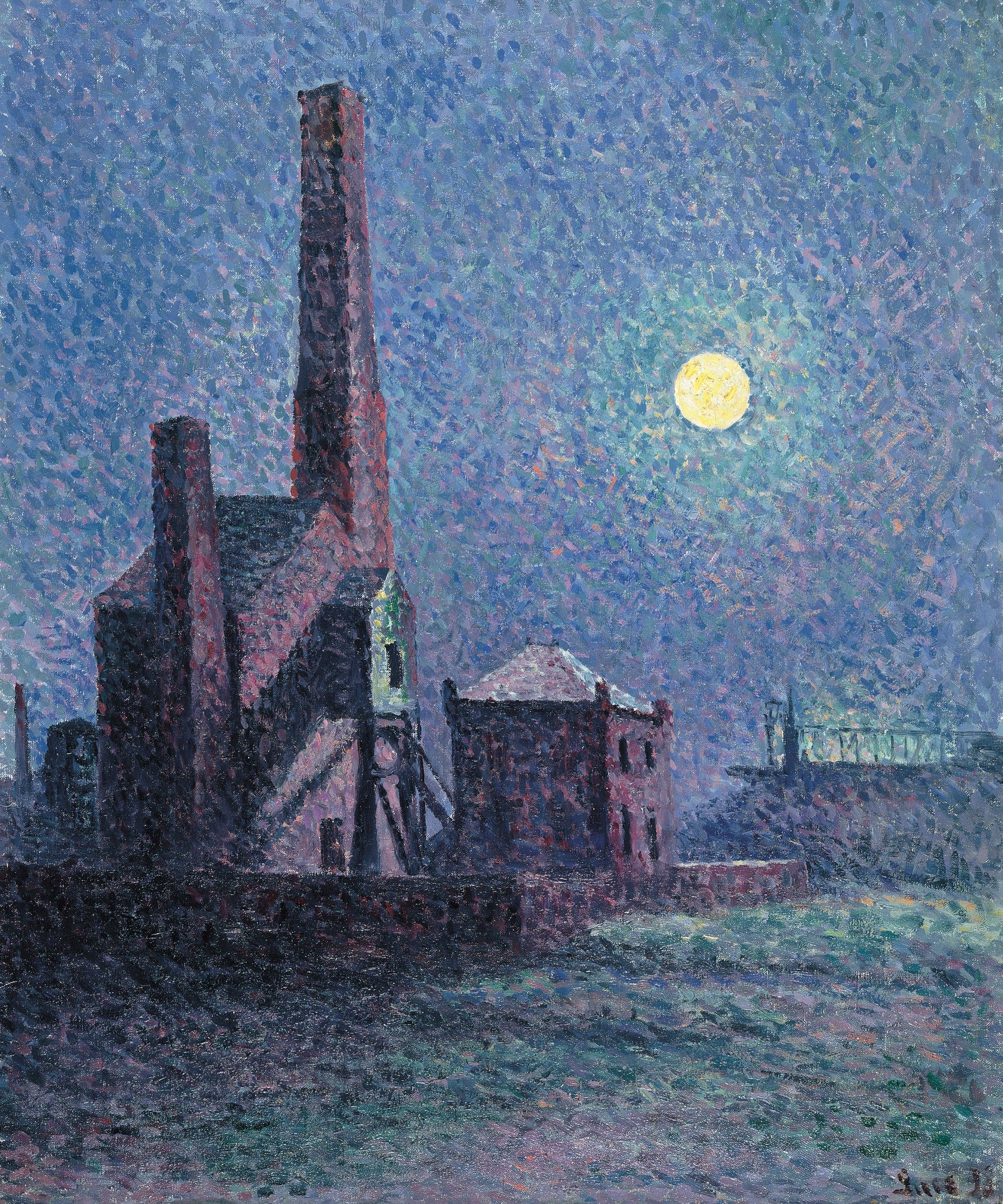 Usine au clair de lune - Maximilien Luce