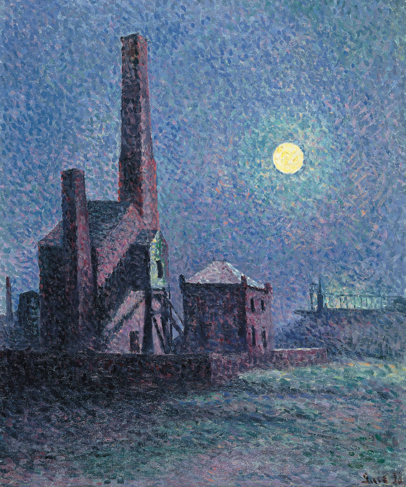 Ay Işığında Fabrika - Maximilien Luce