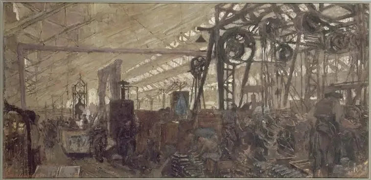 Lyon'daki Silah Üretim Fabrikası: Dövme - Édouard Vuillard